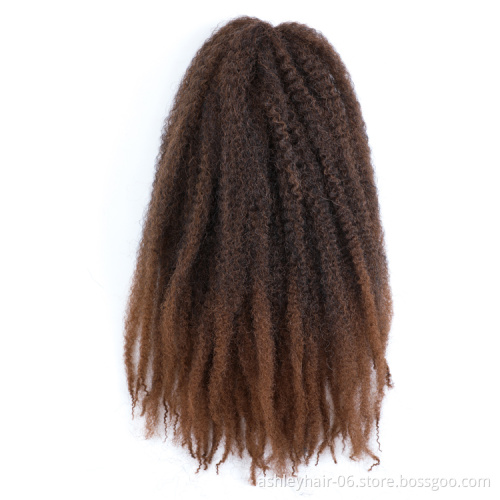 Wholesale 18 Inch 113G Synthetic Twist Afro Marley Braid Crochet For Hair Extension